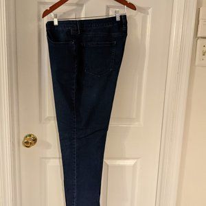 Charter Club Lexington Straight Leg Jeans, Dark Blue, Size 18S